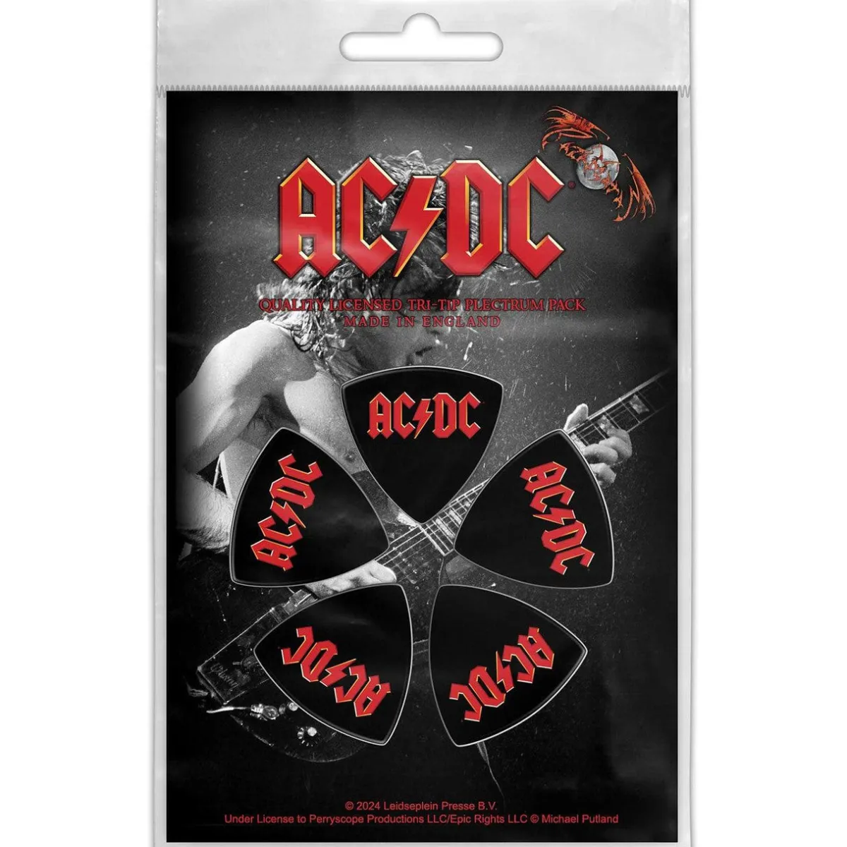 Clearance AC/DC: Logo - Tri-Tip Plektrasetti 5kpl Plektrasetit|Ac / Dc