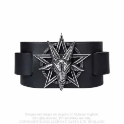Clearance Baphomet - Nahkaranneke Goottikamaa|Nahka- Ja Niittirannekkeet