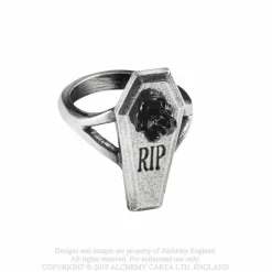 Online Pewter RIP Rose- Sormus Sormukset