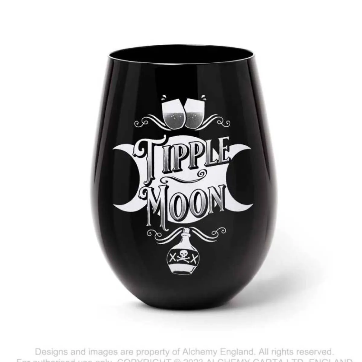 Alchemy Tipple Moon - Jalaton viinilasi Goottikamaa|Viinilasit Ja -Tarvikkeet