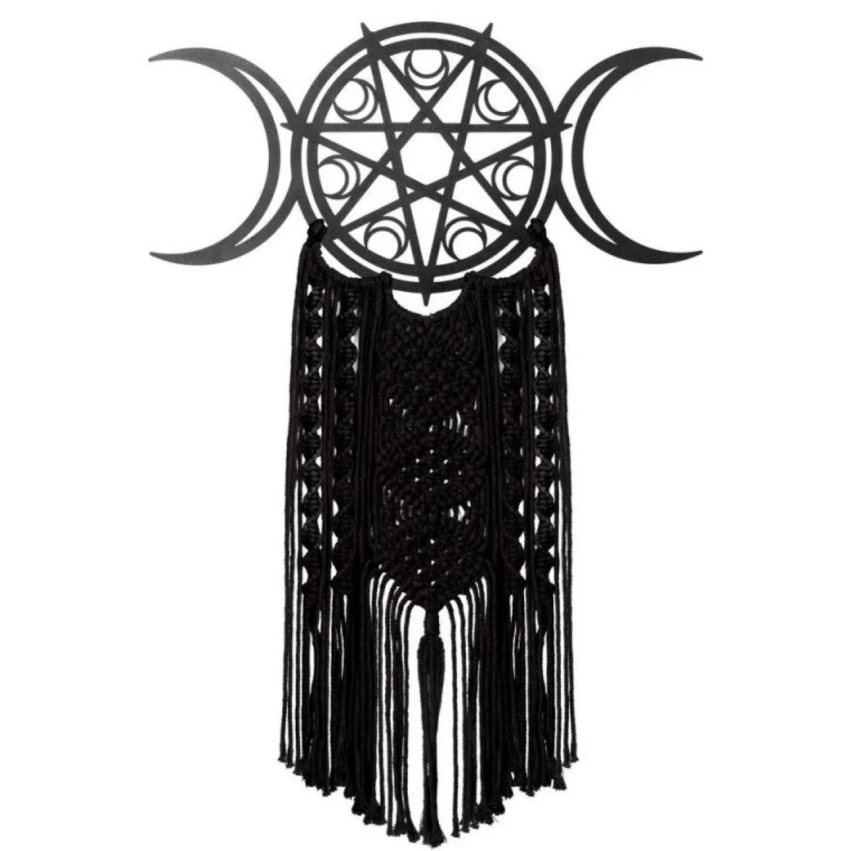 Online Alchemy Triple Moon - Makramee seinäkoriste Seinäkyltit & Taulut|Koriste-Esineet