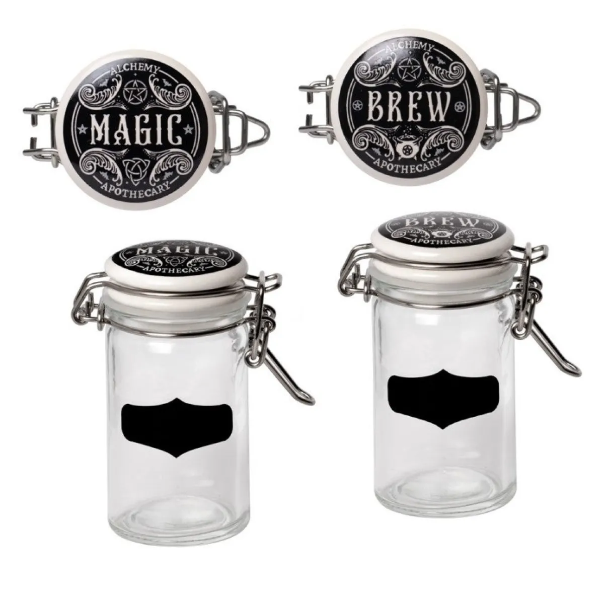Alchemy Witch's Spice Rack - Maustepurkki setti 6kpl Koriste-Esineet|Hyllyt & Säilytys