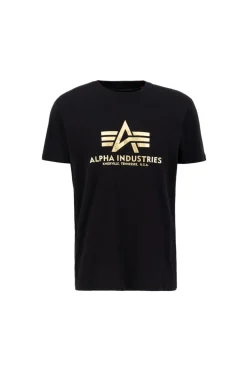 Best Basic Foil Print - T-Paita, musta-kulta Urban Wear Katukamaa|Sport