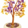 New Ametisti & keltainen kvartsi - Kristallipuu, 20 cm Ametisti|Muut Kvartsit/Kvartsiitit