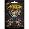 Online Anthrax Among the living - Pinssi setti 5kpl Pinssit Ja Rintanapit|Anthrax
