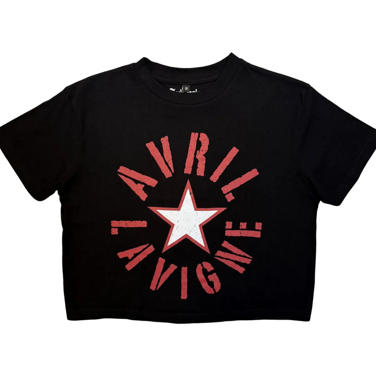Sale Avril Lavigne: Stencil Logo - Crop Toppi Topit|Avril Lavigne