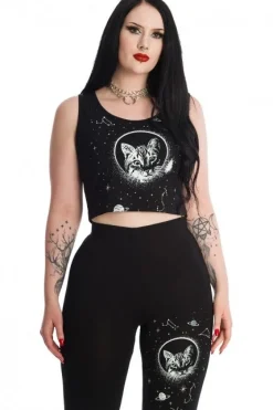 Online Space Kitty - Crop toppi Kissateema|Topit