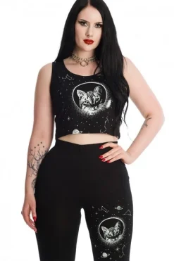 Online Space Kitty - Crop toppi Kissateema|Topit