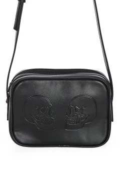 Sale Twin Skull - Crossbody laukku Goottikamaa|Käsilaukut Ja Olkalaukut