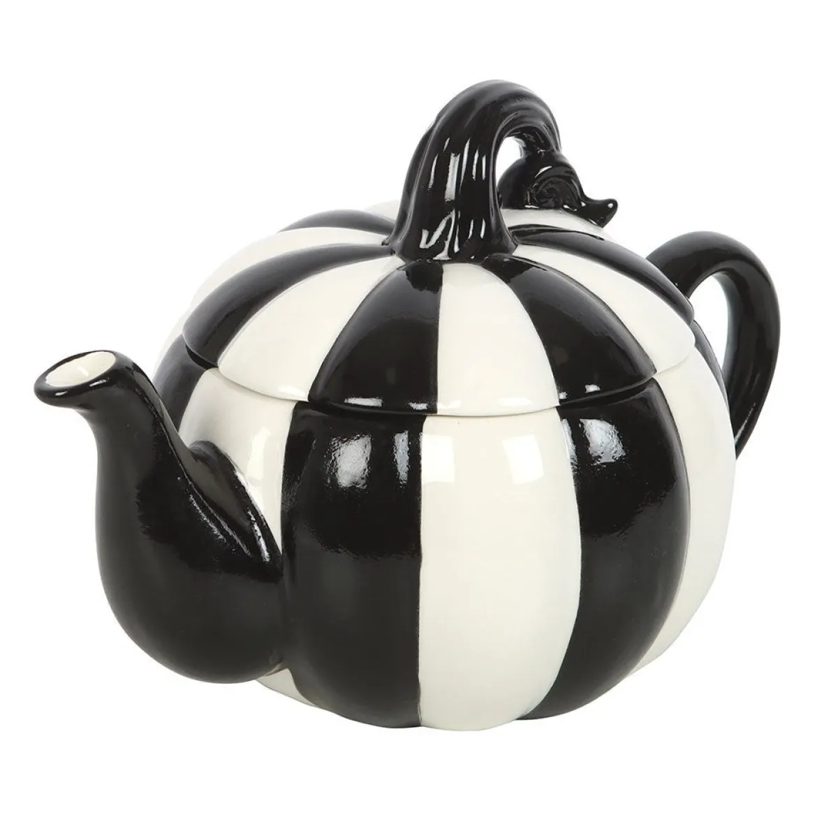 Sale Black and White Striped Pumpkin - Teekannu Goottikamaa|Teeastiat