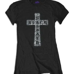 Sale Black Sabbath: Cross Diamante - Naisten T-paita, musta Black Sabbath|Bändipaidat
