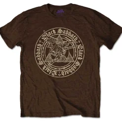 Discount Black Sabbath: Henry Pyramid Emblem - T-paita, ruskea Bändipaidat|Black Sabbath