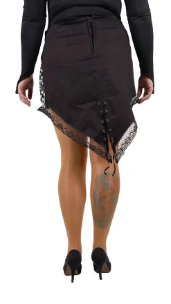 Outlet Black Tulled Lace Steampun - hame Goottikamaa|Hameet