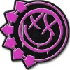 Sale Blink-182: Pink neon six arrows smile - Kangasmerkki Blink-182|Kangasmerkit