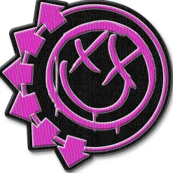Sale Blink-182: Pink neon six arrows smile - Kangasmerkki Blink-182|Kangasmerkit