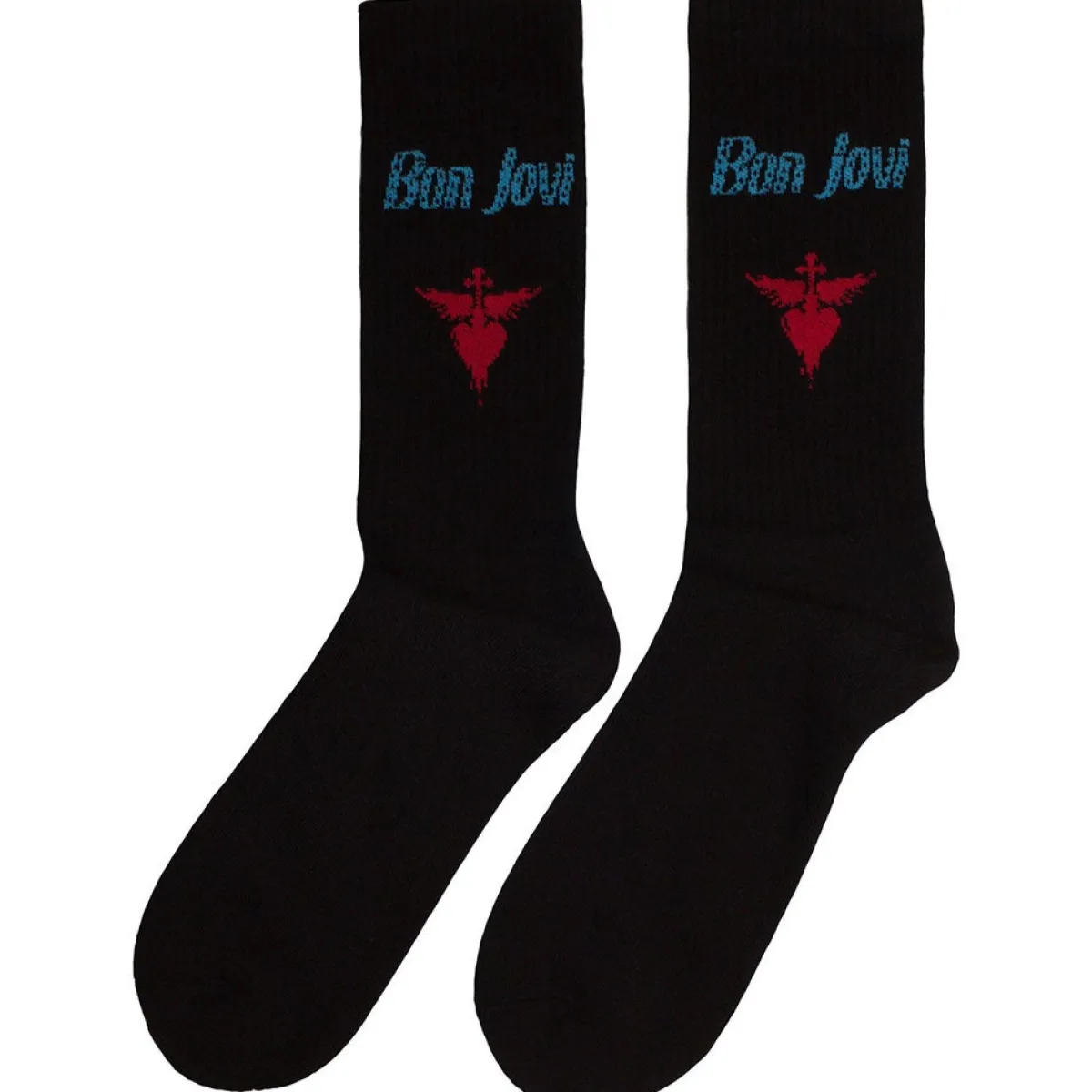 Clearance Bon Jovi: Dagger Heart blue logo(Black) - Sukat Bon Jovi|Sukat