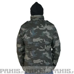 M65 Army - Talvitakki irroitettavalla vuorella, darkcamo Takit|Camot