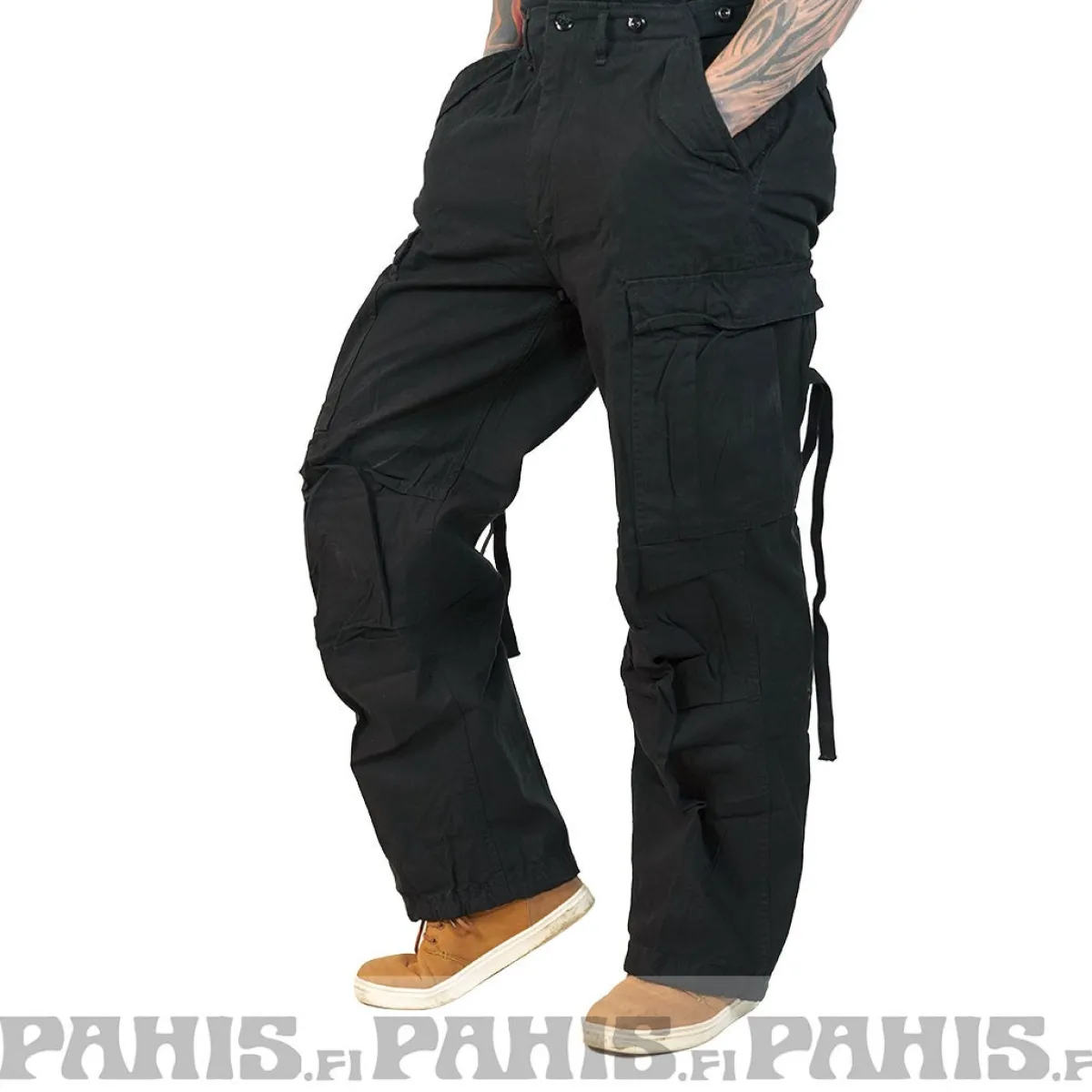 Online M65 Vintage reisitaskuhousut - Black Reisitaskuhousut|Housut