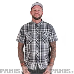 Best Roadstar 1/2 Sleeve - kauluspaita, anthracite checked Urban Wear Katukamaa|Kauluspaidat