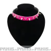 Discount Bullet 69- Choker, Small Cones Fluorescent Pink Chokerit|Pikkutuhmaa