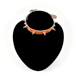 Hot Bullet 69- Choker, Small Cones Fluorescent Orange Chokerit