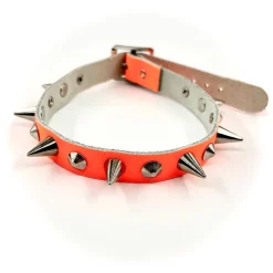 Hot Bullet 69- Choker, Small Cones Fluorescent Orange Chokerit