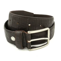 Sale Croc pattern - Nahkavyö, tummanruskea Vyöt & Niittivyöt