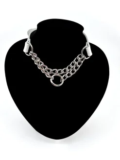 Discount Bullet 69Double Hanging Chain - Choker, White Chokerit|Punk!