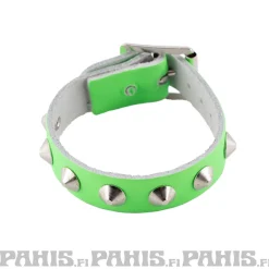 Hot Bullet 69- Niittiranneke, 1 row conical, Fluorescent Green Nahka- Ja Niittirannekkeet