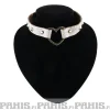 Outlet Bullet 69Row Conical with Heart - Choker, Cracked White Chokerit|Pikkutuhmaa