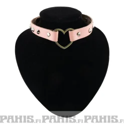 Discount Bullet 69Row Conical with Heart - Choker, Baby Pink Chokerit|Pastelligootti