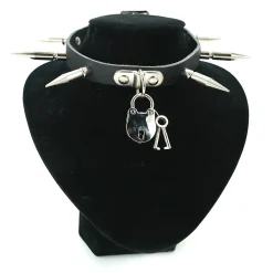Sale Bullet 69 1row large spike and padlock - Choker Goottikamaa|Pikkutuhmaa