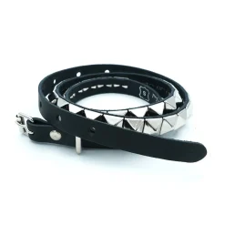 Online 1row silver pyramid black - Niittivyö 12,7mm Vyöt & Niittivyöt|Punk!