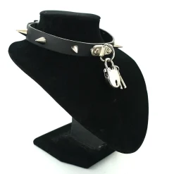 Online Bullet 691row small cone spike and padlock - Choker Goottikamaa|Punk!