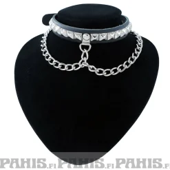 Sale Bullet 691row small pyramid and chain - Choker Goottikamaa|Punk!