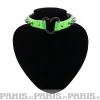 Hot Bullet 69Row Spike with Heart - Choker,Fluorescent Patent Green Chokerit