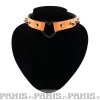 Online Bullet 69Row Spike with Heart - Choker, Fluorescent Orange Chokerit|Pastelligootti