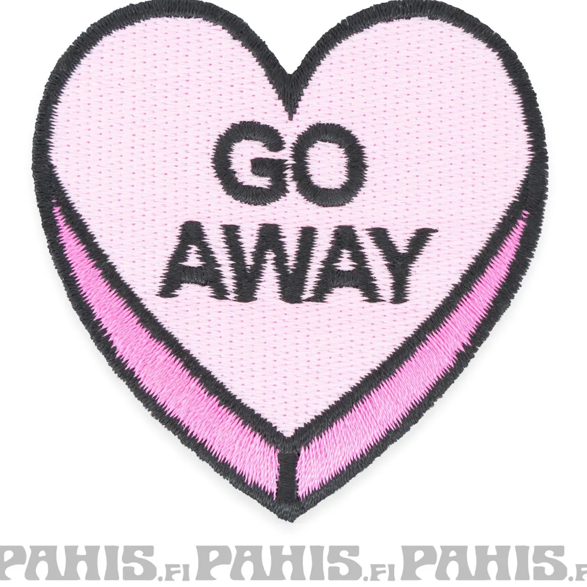 New Candy Heart Go Away - kangasmerkki Haalarimerkit|Kangasmerkit