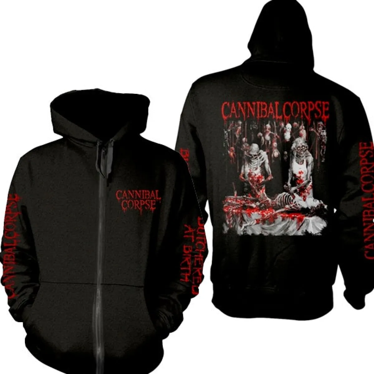 Hot Cannibal Corpse: Butchered at birth - Vetoketjuhuppari Cannibal Corpse|Hupparit