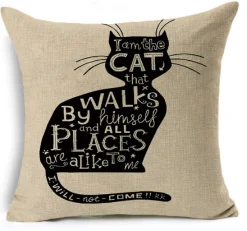 Discount Cat Silhouette - Koristetyynynpäällinen Kissateema|Sisustustekstiilit