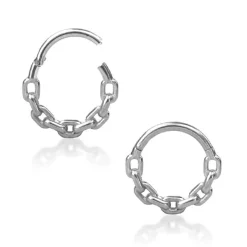 New Chain design - Saranallinen lävistysrengas Lävistyskorut|Lävistys- Ja Venytyskorut