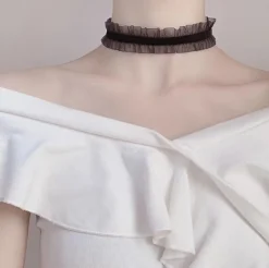 Outlet Choker - Black frill Goottikamaa|Pinup-Kamaa