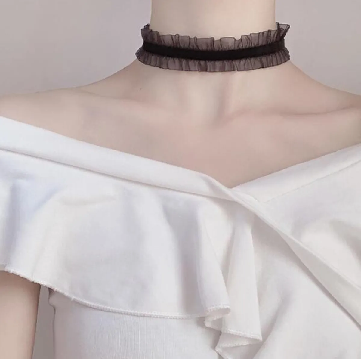 Outlet Choker - Black frill Goottikamaa|Pinup-Kamaa
