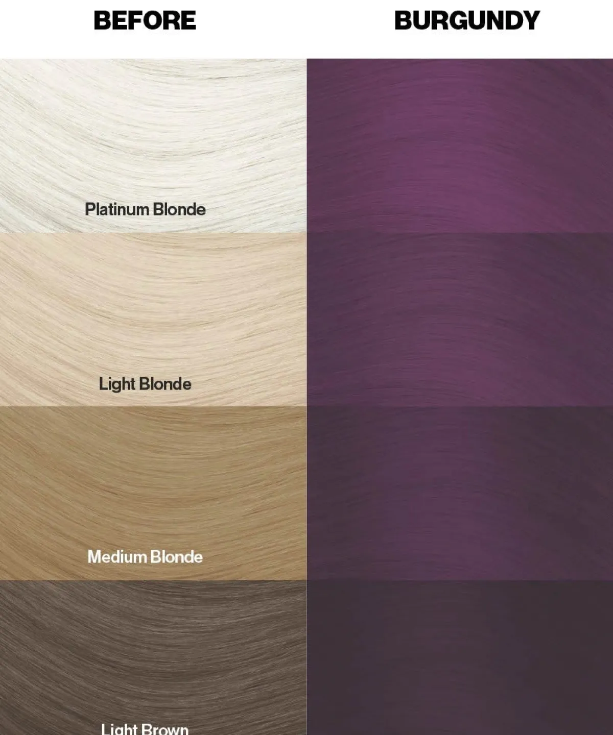 Clearance Burgundy - hiusväri, puolipysyvä Shokkihiusvärit