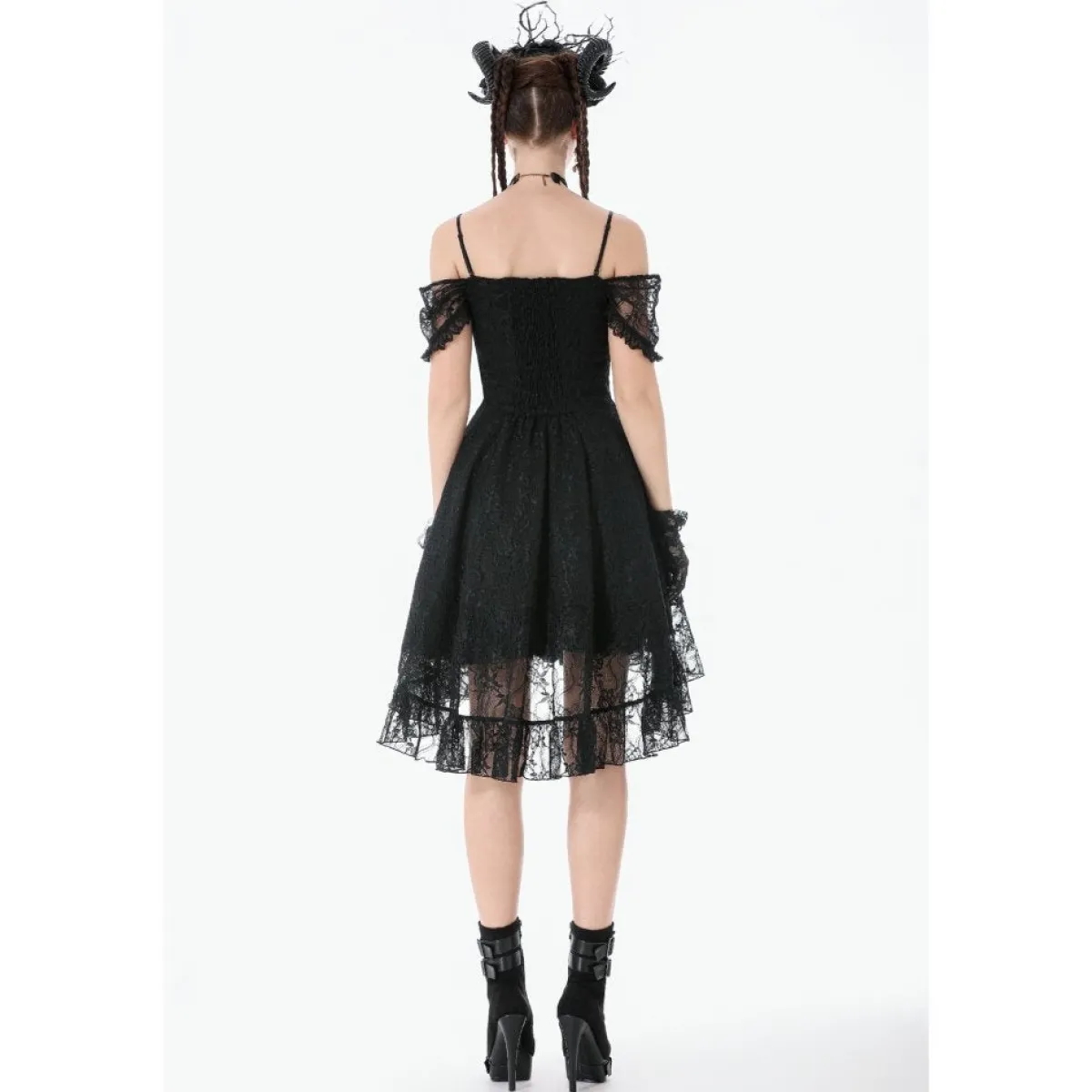 Clearance Gothic Lace Layered High-low - Mekko Mekot|Goottikamaa
