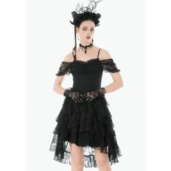Clearance Gothic Lace Layered High-low - Mekko Mekot|Goottikamaa