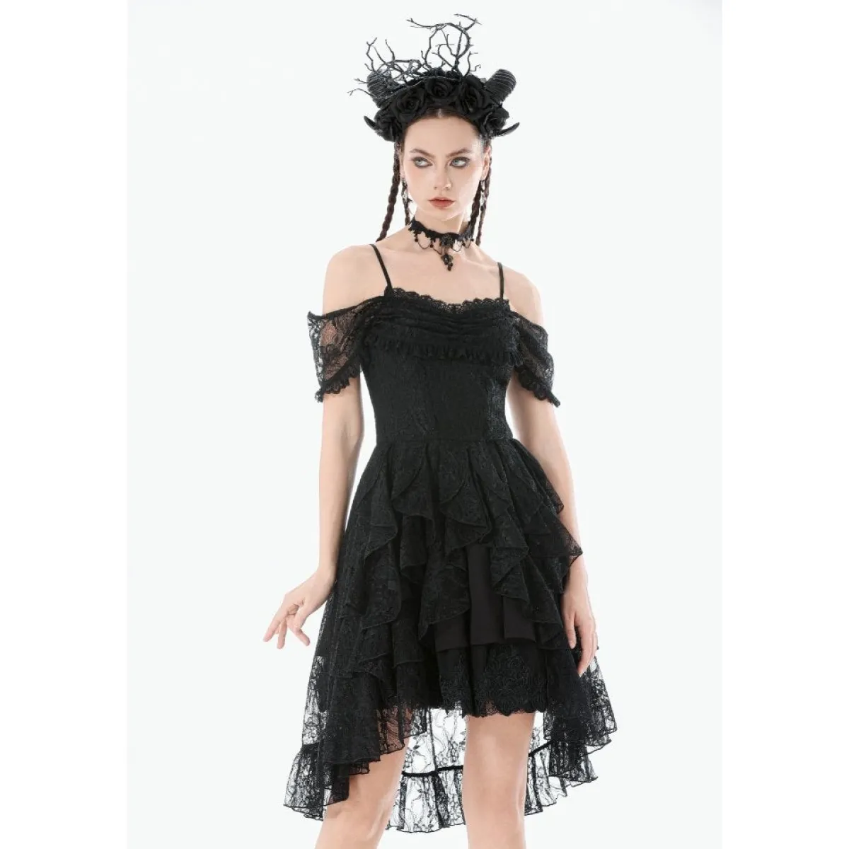 Clearance Gothic Lace Layered High-low - Mekko Mekot|Goottikamaa