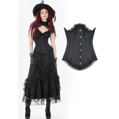 Metal Boned - Underbust korsetti Goottikamaa|Naamiaisasut