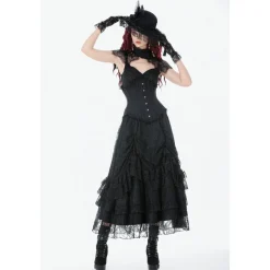 Metal Boned - Underbust korsetti Goottikamaa|Naamiaisasut