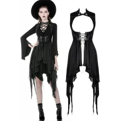 Outlet Punk Asymmetric Chiffon – Liivi Mekot|Goottikamaa